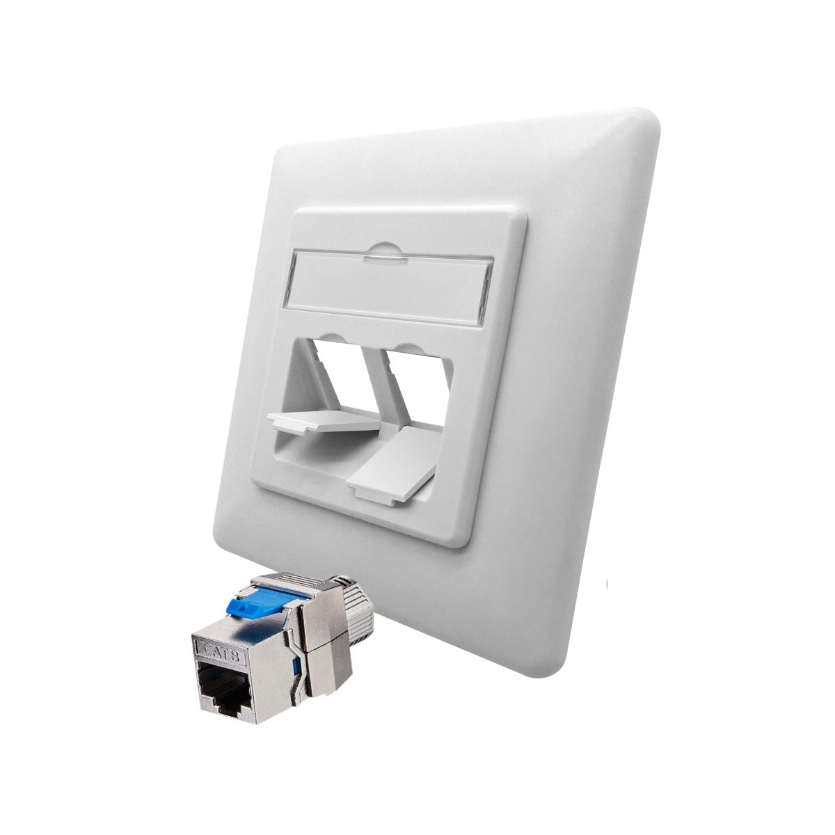 ARLI Presa di rete Cat8.1 1 porta (telaio di connessione + Keystone CAT8.1) - Set Cat8