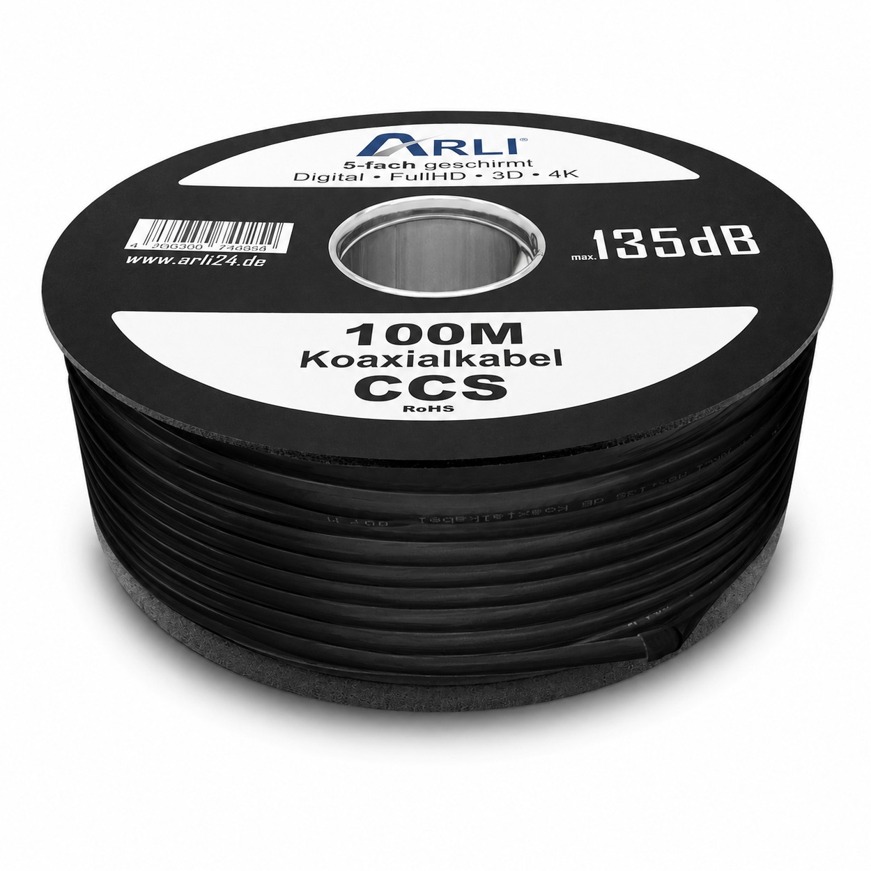 arli antennenkabel sat kabel 100m satellitenschüssel digital komplett koaxialkabel koax koaxial tv sat finder lnb stecker satellitenkabel 135db 135 db satkabel antennen kabelfernsehen diseqc schalter 5 fach geschirmt f-stecker werkzeug