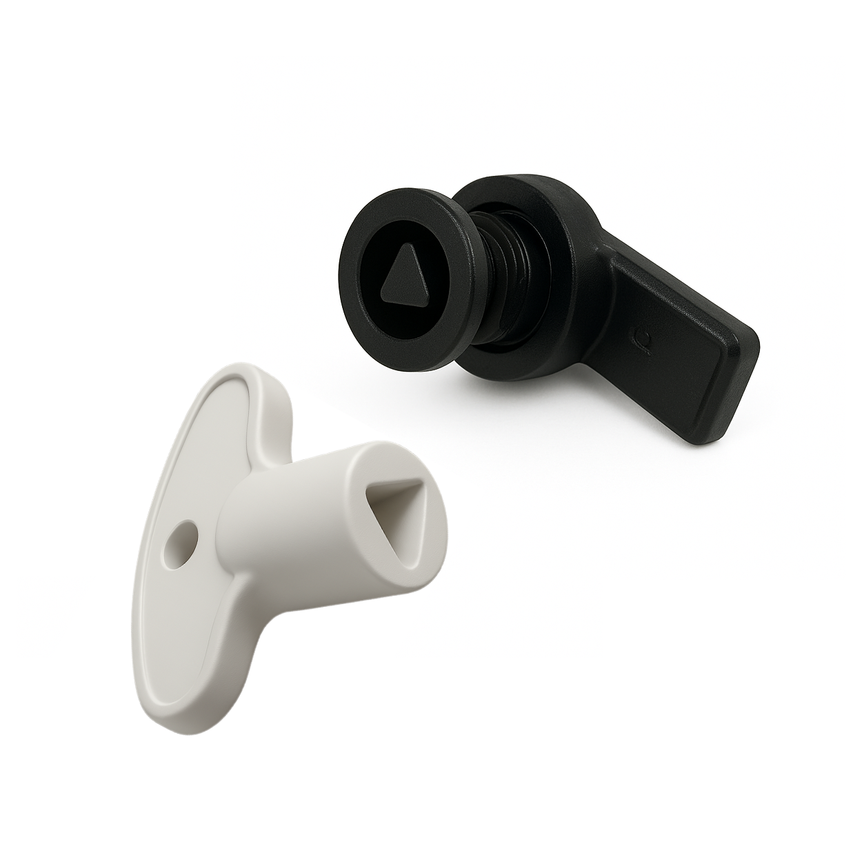 ARLI Set serratura triangolare ARLI - Serratura + chiave triangolare 9 mm ricambio per armadi