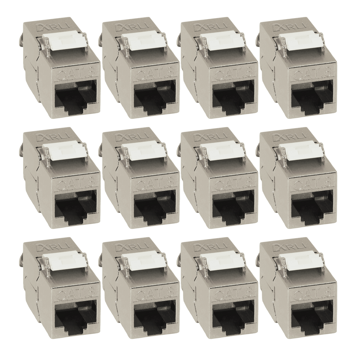 12x Modulo Keystone CAT8.1 schermato in metallo montaggio senza utensili