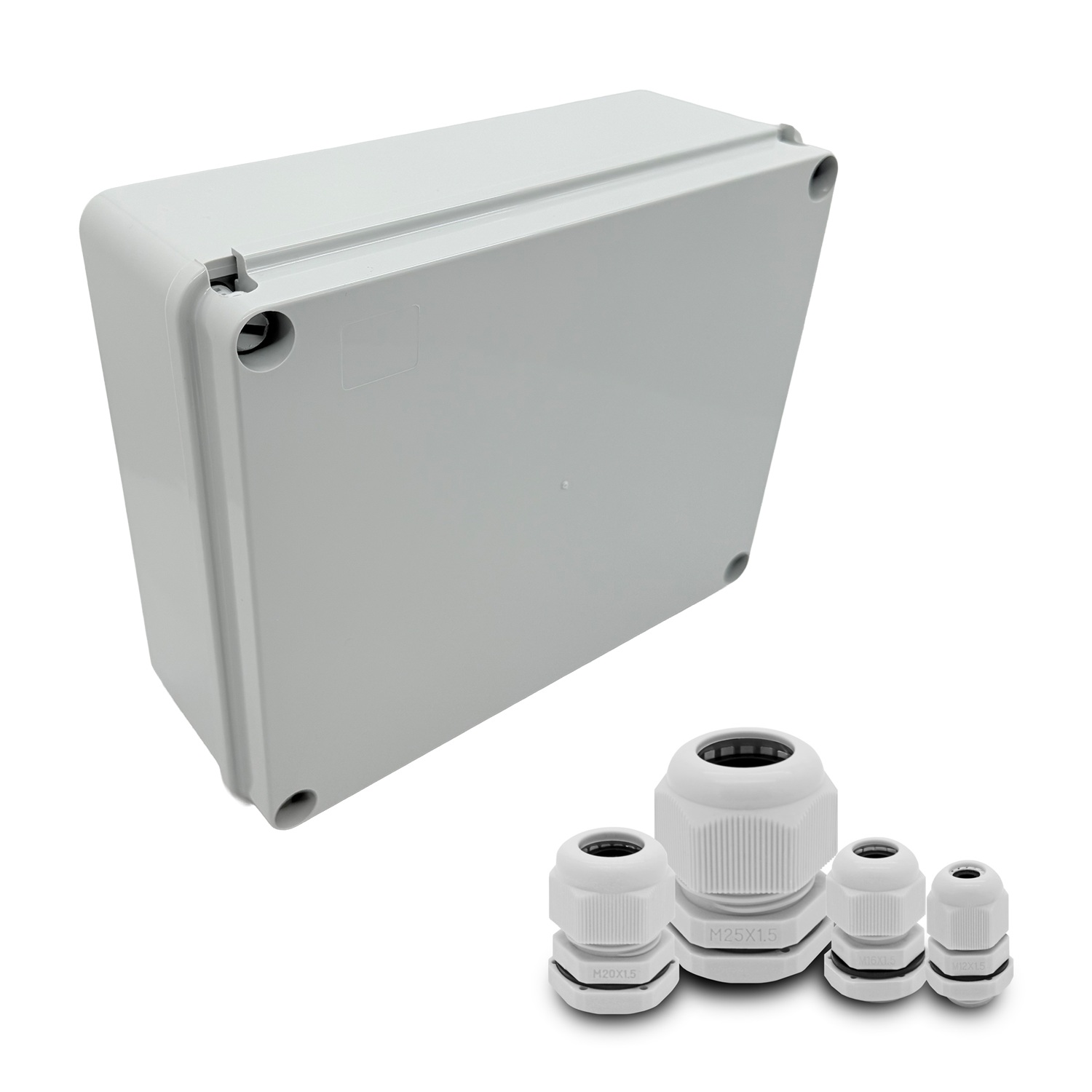 ARLI scatola di derivazione IP67 a vista 250 x 200 x 90 mm + pressacavi