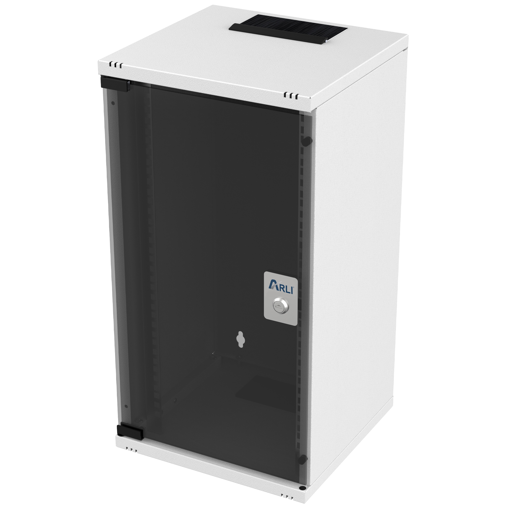 ARLI 10 pollici Armadio di rete 12U da parete, armadio server chiudibile con porta in vetro SOHO 12U