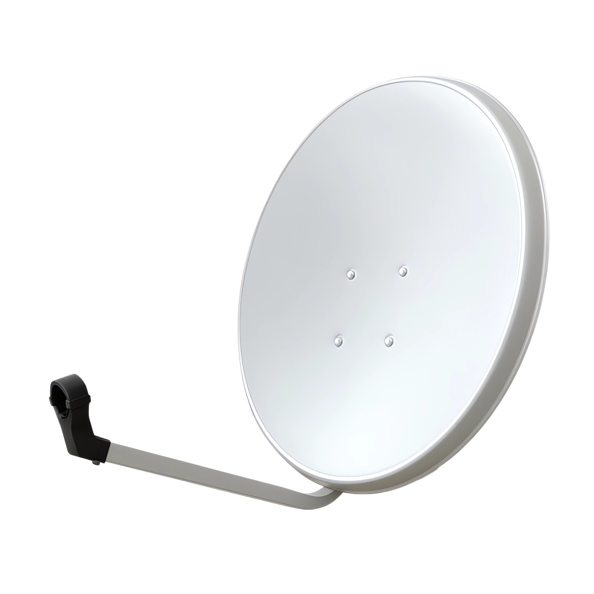 ARLI Antenna Satellitare da 60 cm in Acciaio – Parabola Offset Colore Grigio Chiaro / Bianco