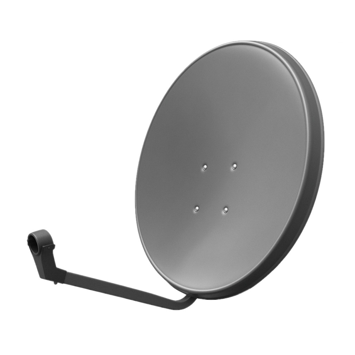 ARLI Antenna Satellitare da 60 cm in Acciaio – Parabola Offset Colore Grigio / Antracite