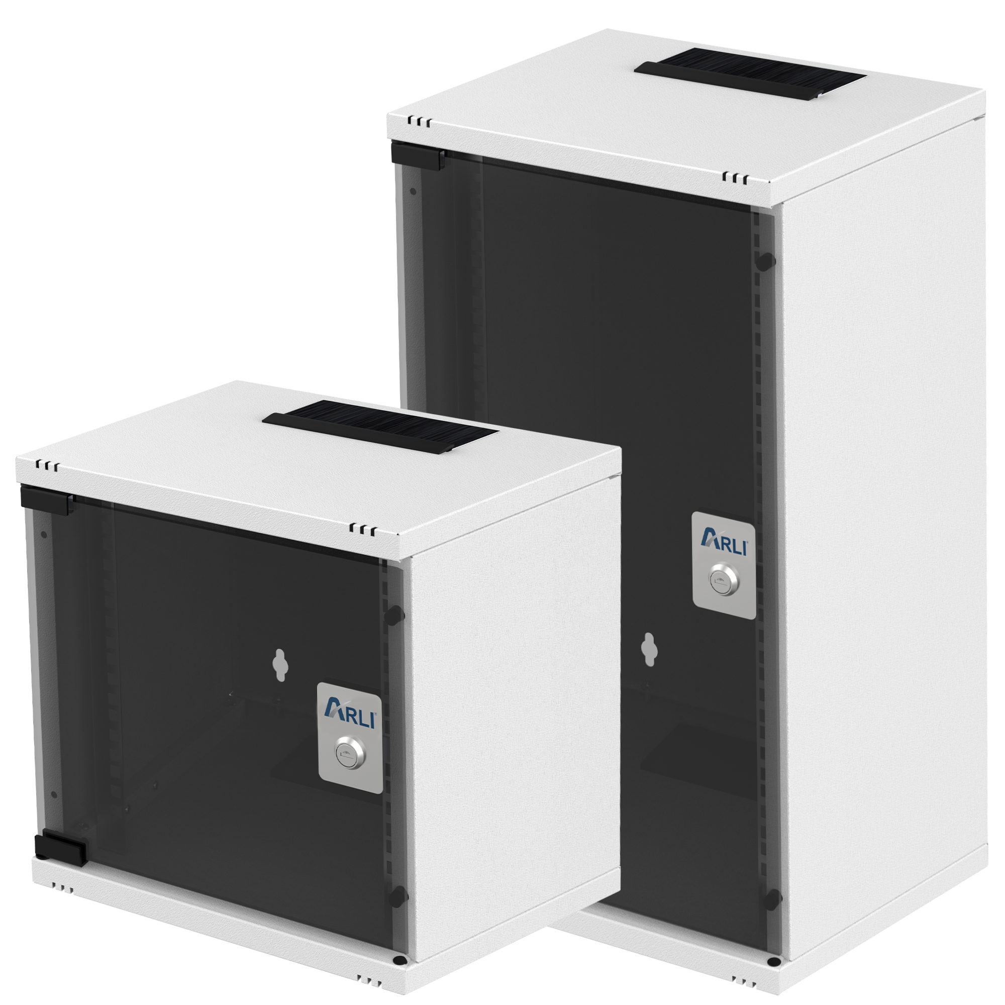 Armadio di rete ARLI da 10 pollici da parete, armadio server chiudibile con porta in vetro SOHO