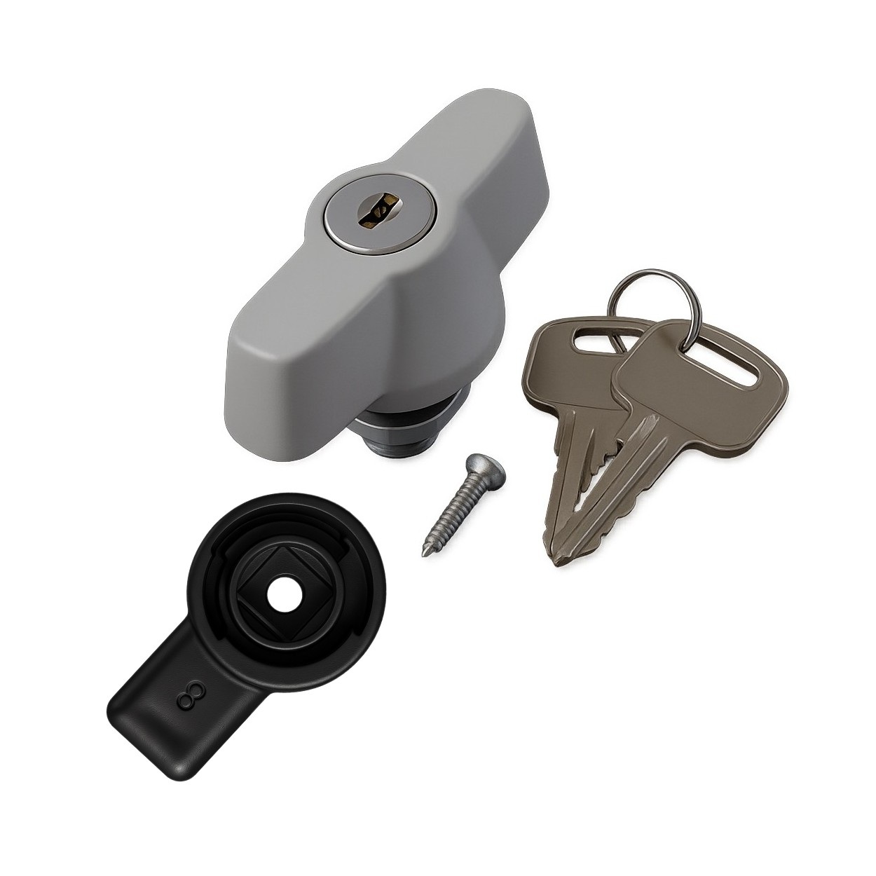 ARLI Set serratura di sicurezza per armadio elettrico – Serratura con maniglia con 2 chiavi + meccanismo di blocco