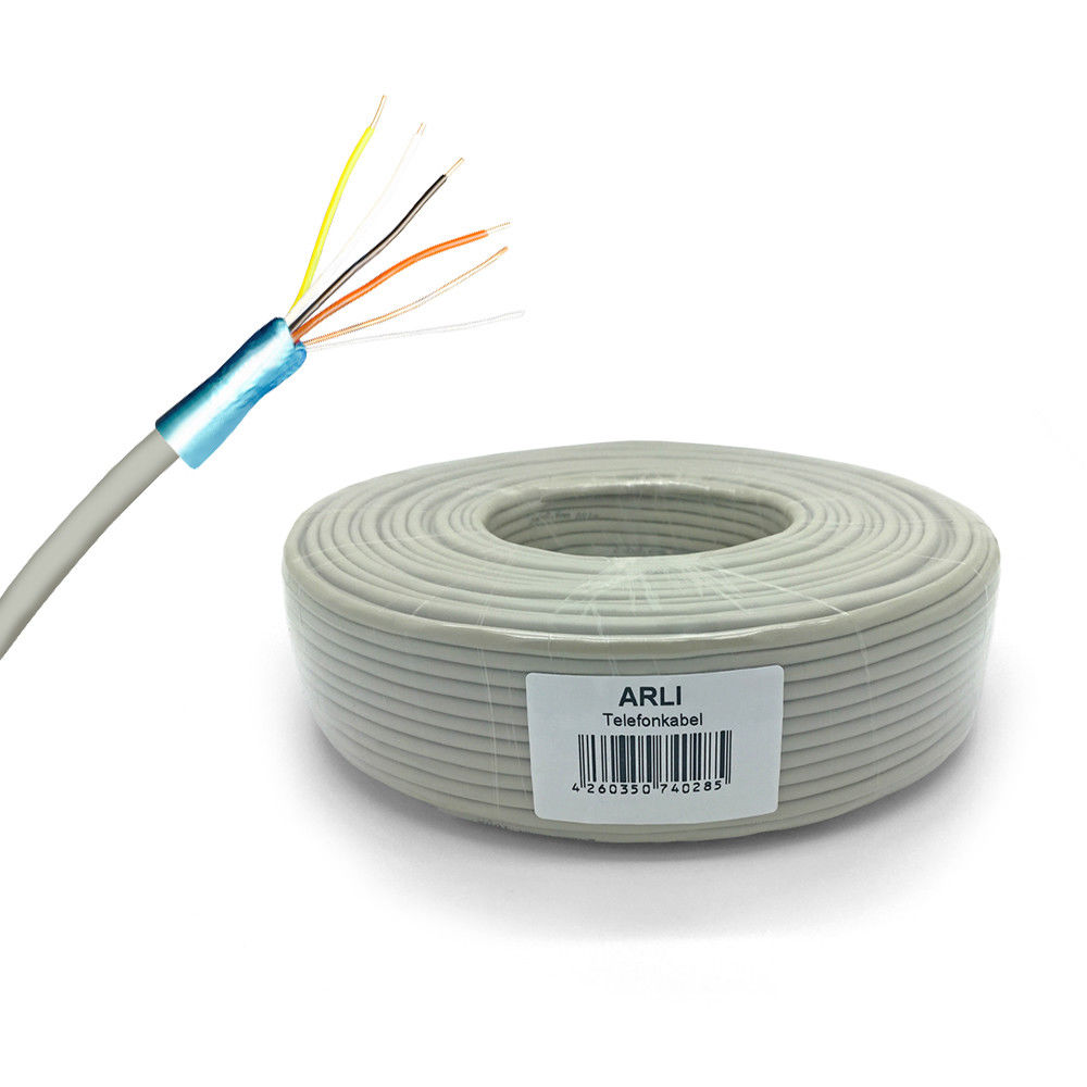 ARLI cavo telefonico J-Y(ST)Y - 2x2x0,6 mm 4 conduttori cavo da installazione per linee telefoniche e dati