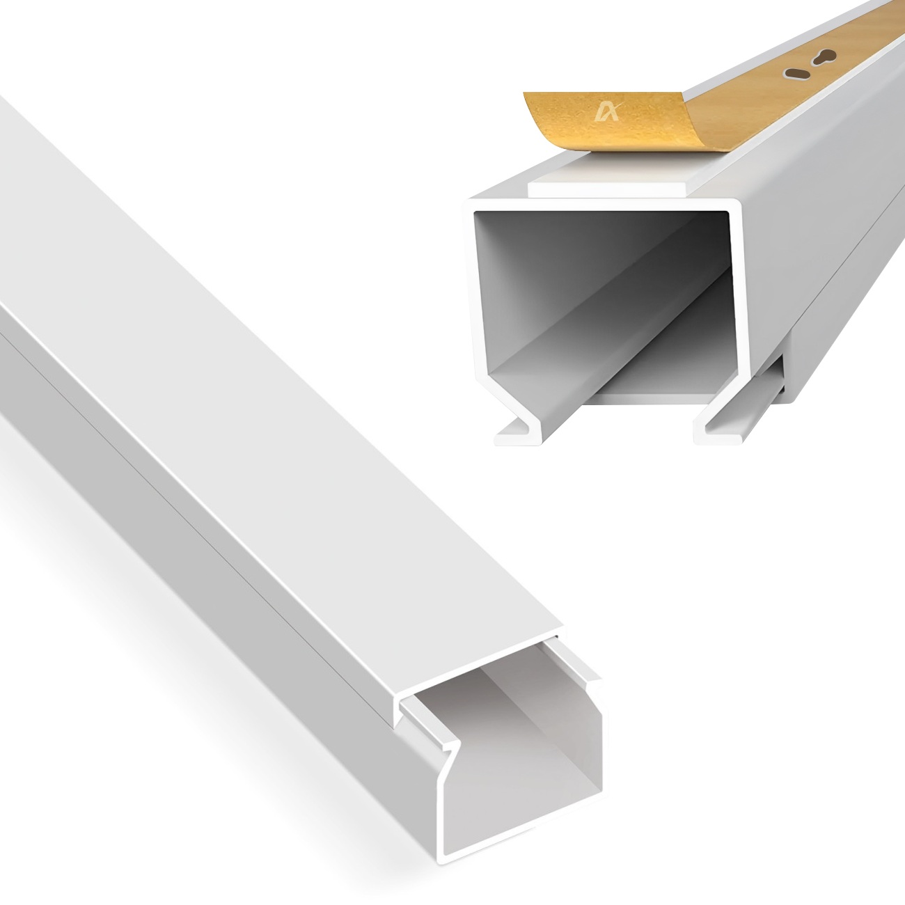 Canale passacavi ARLI 25 x 25 mm autoadesivo con foratura sul fondo